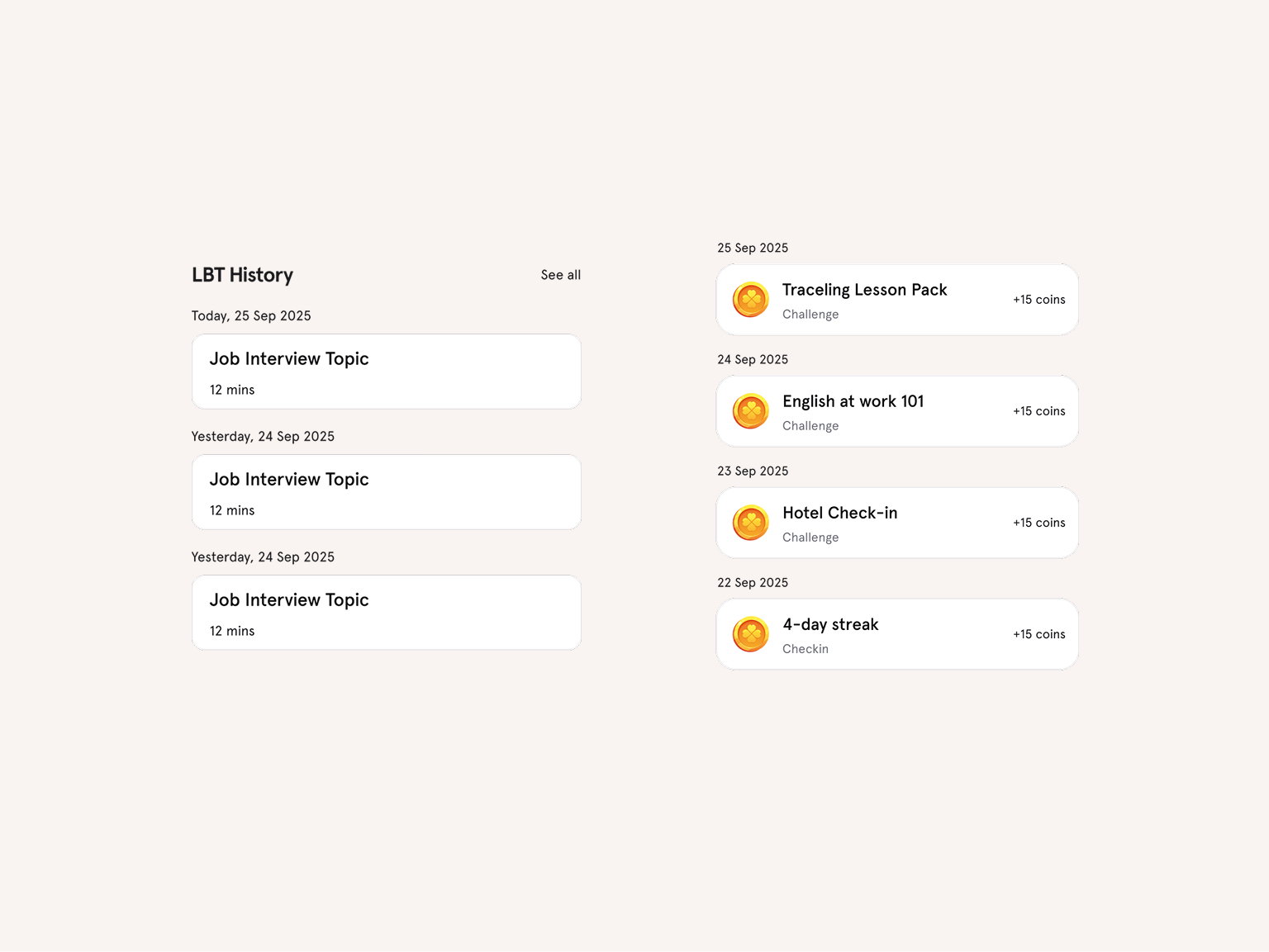 Illustrated cards introducing KS conversation topics